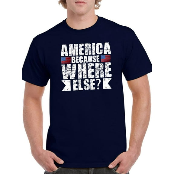 America Where Else Grunge Style T-Shirt Men -Image by Shutterstock, Male x-Large
