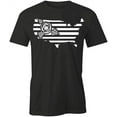 thumbnail image 1 of America With Flower T-Shirt | Patriotic American Black Tee Gift, 1 of 5