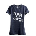 thumbnail image 1 of America Women's Fashion Relaxed T-Shirt Tee Heather Navy Medium, 1 of 3