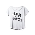 thumbnail image 1 of America Women's Fashion Slouchy Dolman T-Shirt Tee Heather White 3X-Large, 1 of 3