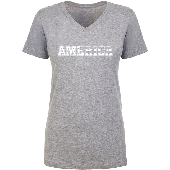 America Womens V-Neck T-Shirt