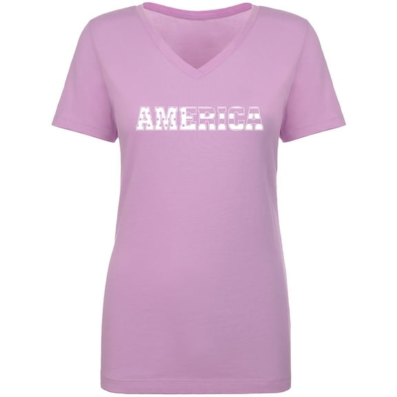 America Womens V-Neck T-Shirt