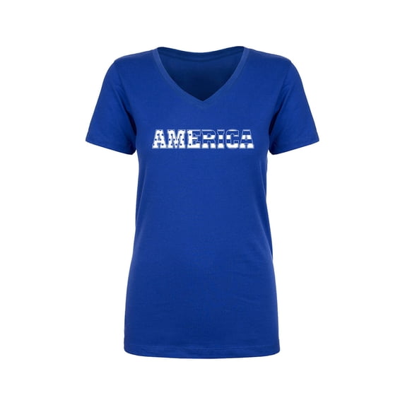 America Womens V-Neck T-Shirt