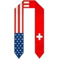 America and Texas Flag Graduation Stole, Graduation Sash Class of 2025