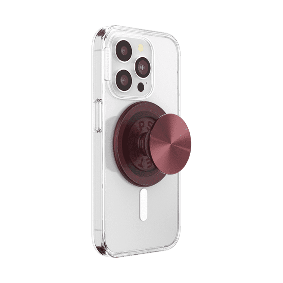 PopSockets Phone Grip for MagSafe, Magnetic Holder, Phone Stand - Alum Radial Oxblood