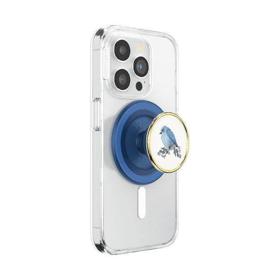 PopSockets Phone Grip for MagSafe, Magnetic Holder, Phone Stand, Blue - Blue Bird