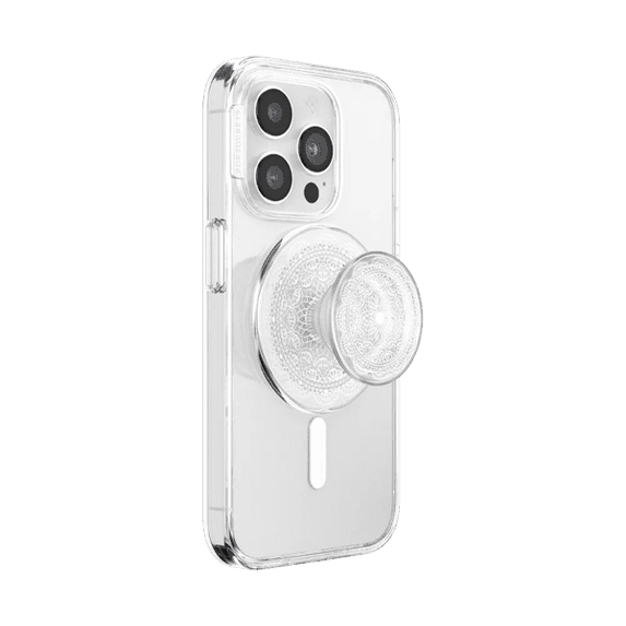 PopSockets Phone Grip for MagSafe, Magnetic Holder, Phone Stand, Clear - Doily Life