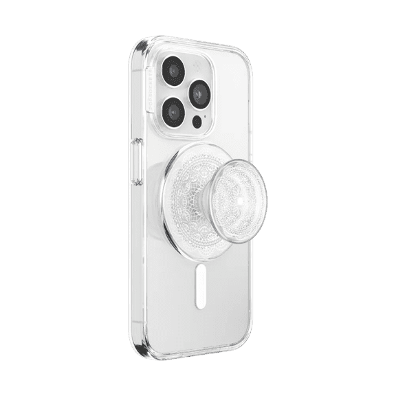 PopSockets Phone Grip for MagSafe, Magnetic Holder, Phone Stand, Clear - Doily Life