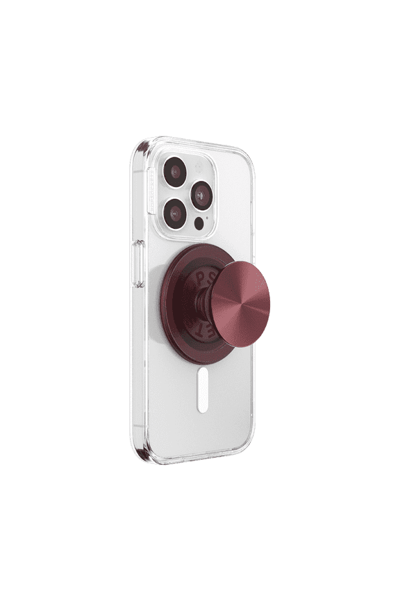 Phone Grip for MagSafe, Magnetic Holder, Phone Stand - Alum Radial Oxblood