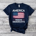 thumbnail image 1 of America needs immigrants Heavy Cotton T-Shirt, 1 of 5
