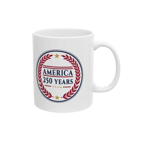 America's 250th Anniversary Mug (1776-2026) - 11oz Patriotic Commemorative Ceramic Coffee Cup, American Flag 1776-2026 Patriotic Keepsake, American USA Flag Coffee Tea Cup