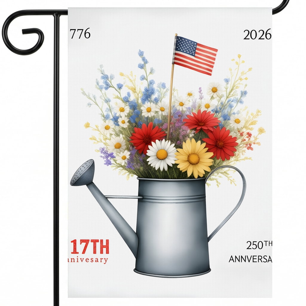 America's 250th Anniversary USA Flag Garden Yard Decor 28x40 Inch Large Banner for 4th of July Celebration