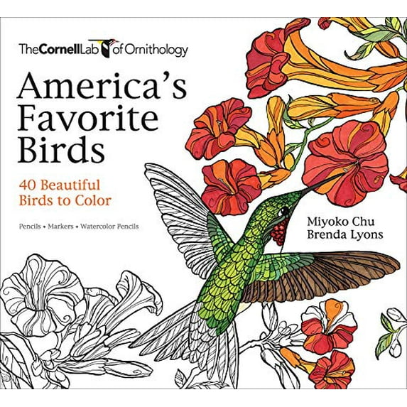 Pre-Owned America's Favorite Birds: 40 Beautiful Birds to Color (Paperback) 1943645418 9781943645411