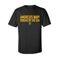 thumbnail image 1 of America's Navy Forged By The Sea Adult Short Sleeve T-shirt, 1 of 4