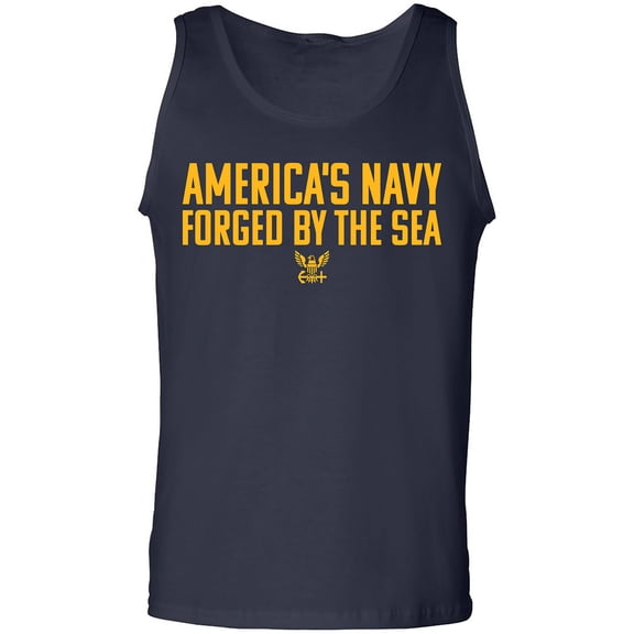 America's Navy Forged By The Sea Adult Tank Top