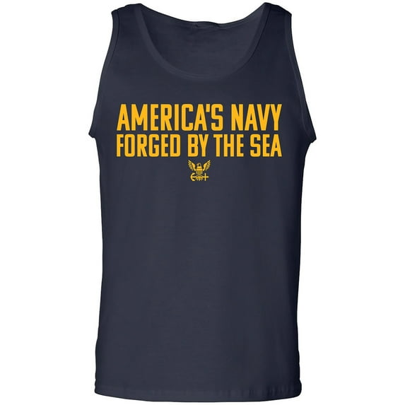 America's Navy Forged By The Sea Adult Tank Top