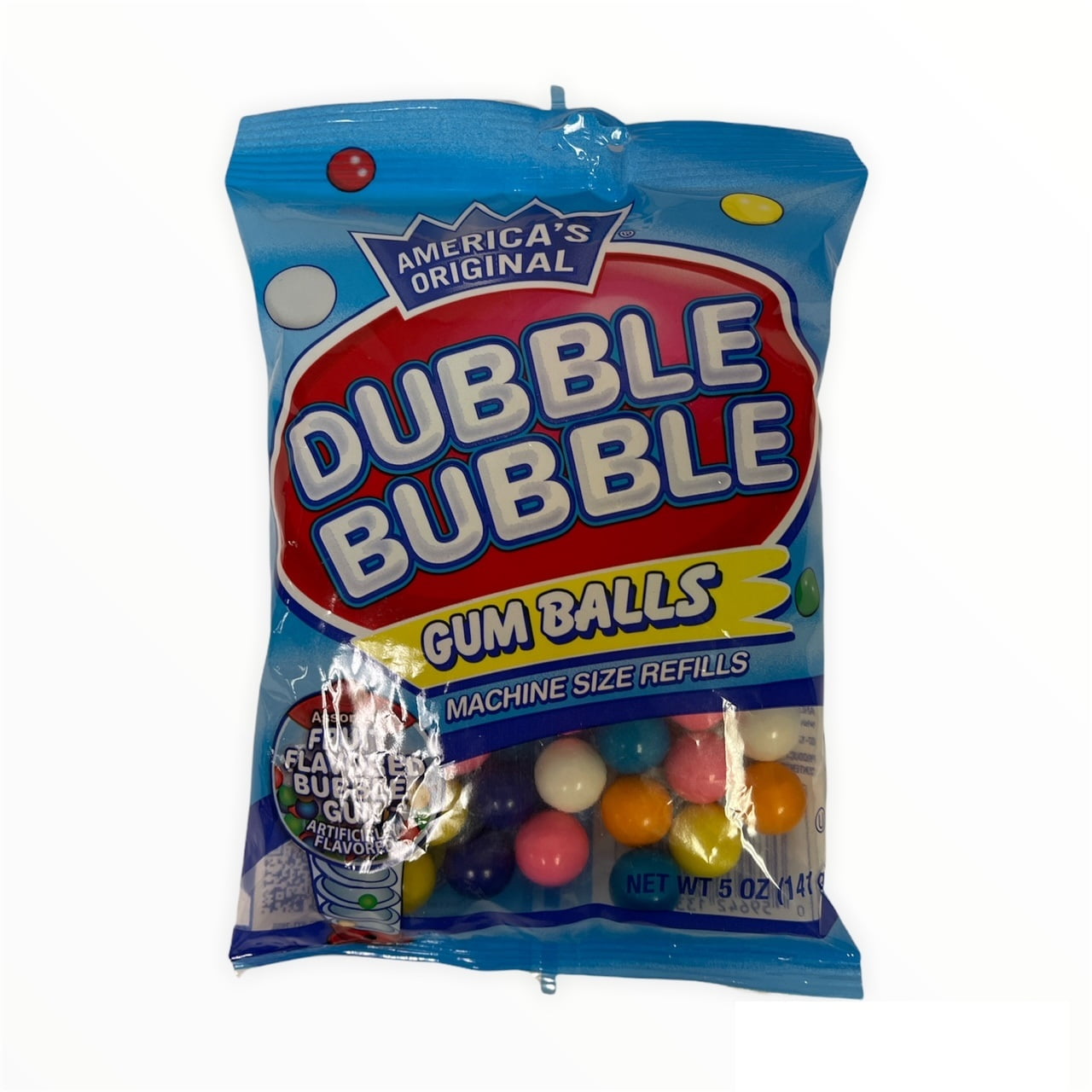 America's Original Dubble Bubble Gum Balls Machine Size Refills; 1 Pack of 5 oz