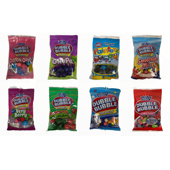 America's Original Dubble Bubble Gum Balls; Seller Select of 3 Different Flavors 4 oz per Pack