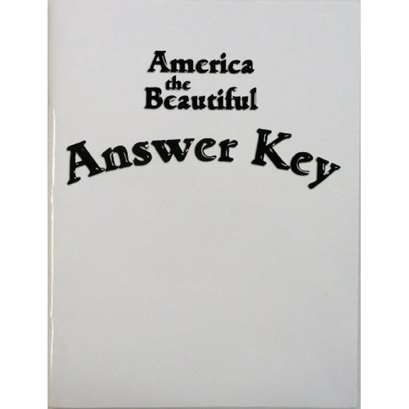 Pre-Owned America the Beautiful (Answer Key), 9781609990121, 1609990129, Paperback,