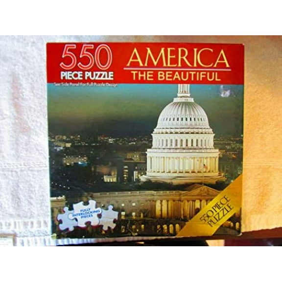 America the Beautiful US Capital 550 Piece Puzzle MADE IN USA