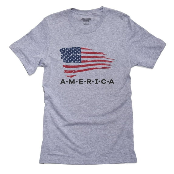America with US Flag - United States Pride Men's Grey T-Shirt