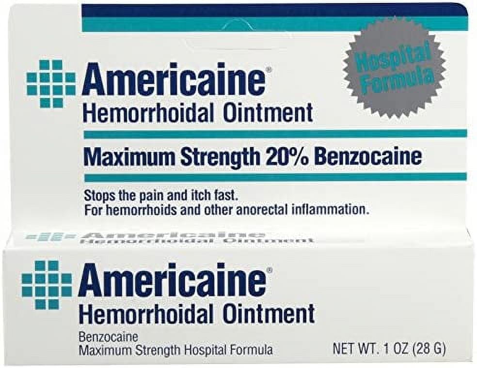 Americaine Hemorrhoidal Ointment Maximum Strength 20% Benzocaine 1 oz