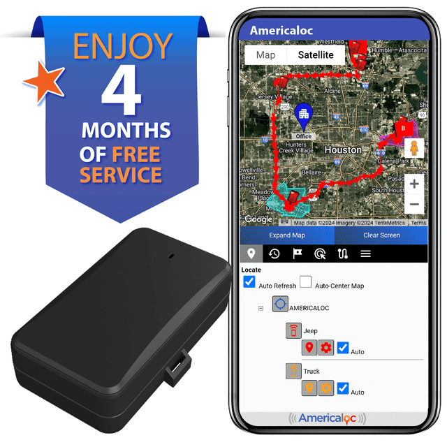 Americaloc Pro GPS Tracker LLX. Includes 4 Months of Free Service