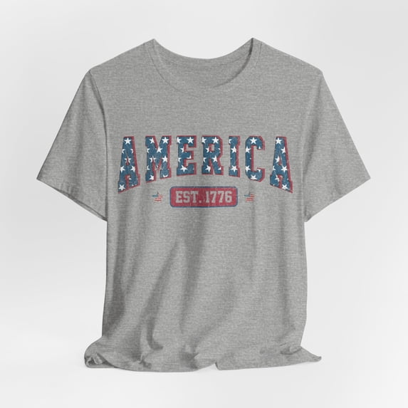 American 1776 4th of July American Shirt Cute Graphic Patriotic Soft Tee