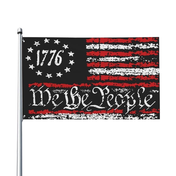 American 1776 We The People Black Funny Banner | 3x5 FT Humorous Statement Flag | Outdoor Double-Stitched Polyester Flag with Brass Grommets