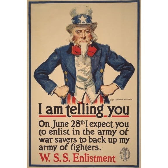 American 1918 Ww1 Poster History (24 x 36)