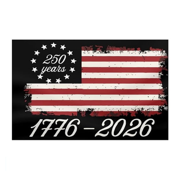 American 250Th Anniversary Commemorative Flag, Single - Sided, Decorative Flag For 1776 - 2026 Us Bicentennial, Indoor/Outdoor Display Flag