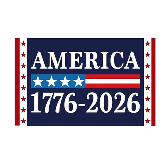 American 250Th Anniversary Flag, Patriotic Decor, 250 Anniversary Flag, 1776-2026 Print, Polyester Fabric, Front Yard Placement, National Holiday, Red White Blue, 1 Pc