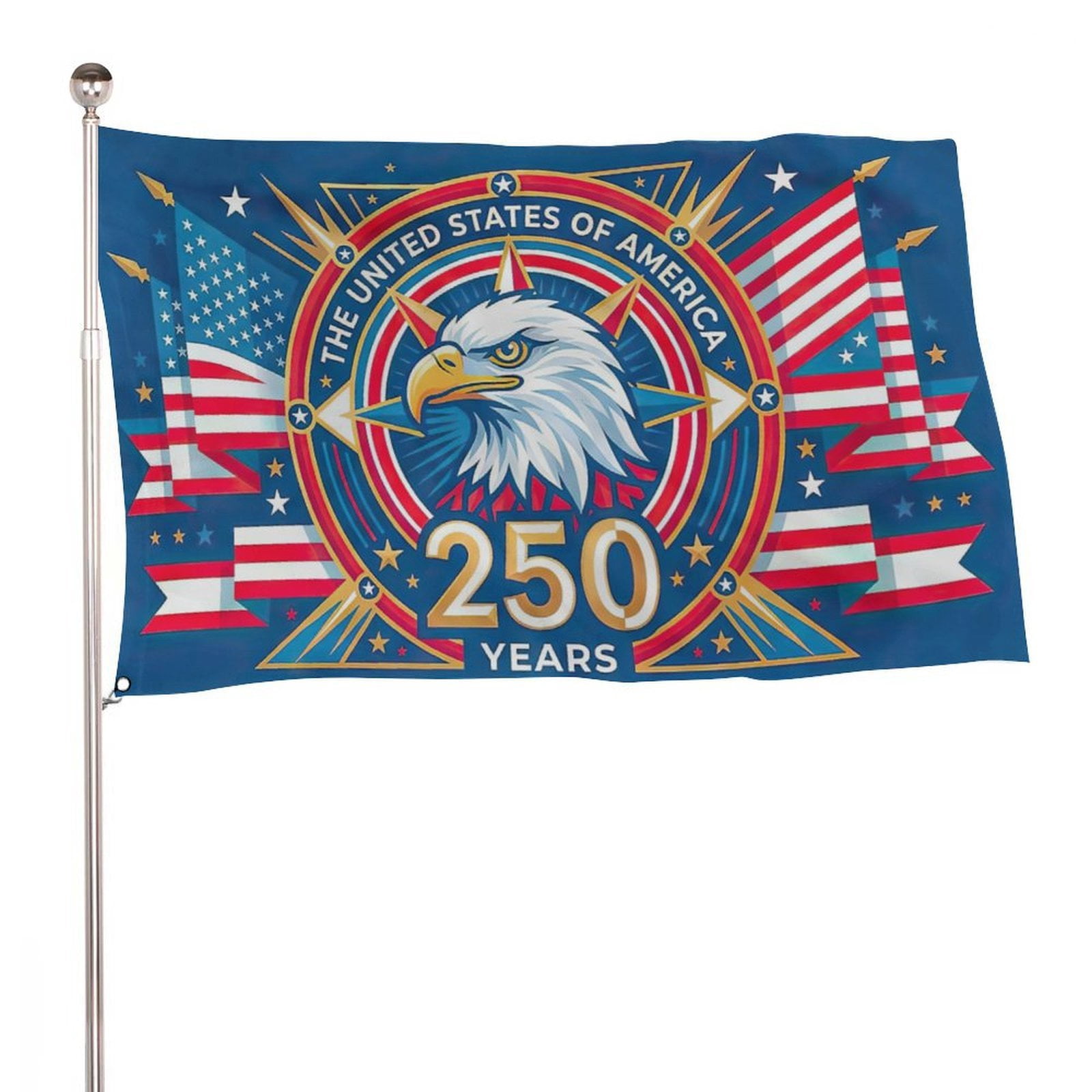 American 250th Anniversary Flag Outdoor 4x6 Ft Double Sided USA 1776 Patriotic Freedom Banner Decor