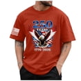 thumbnail image 1 of American 250th Anniversary Shirt 250 Years 1776-2026 250th Birthday Eagle Liberty Bell T-Shirt (Red,S), 1 of 6