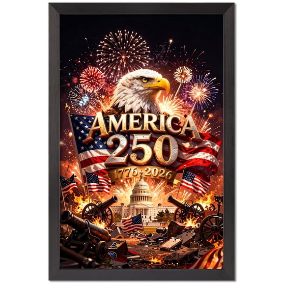 American 250th Eagle Wall Art 1776 Unframed Paper Print