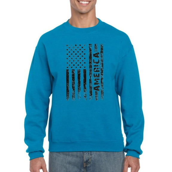 American 4Th Of July Sweatshirt Men -Image by Shutterstock, Male Large