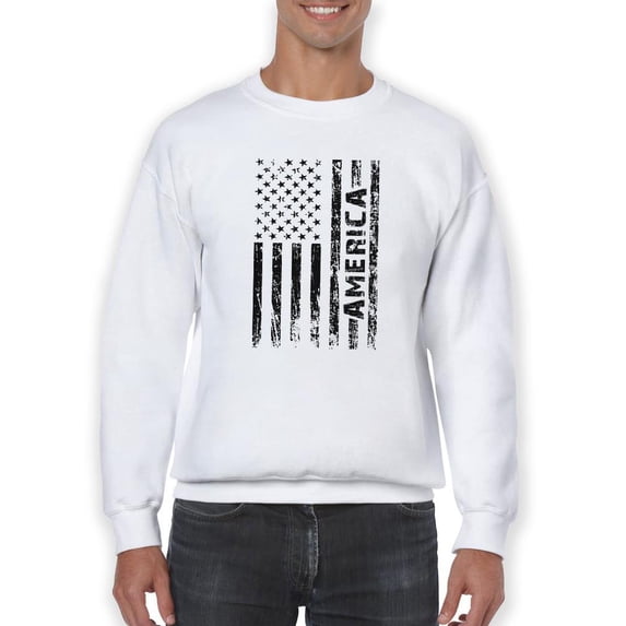 American 4Th Of July Sweatshirt Men -Image by Shutterstock, Male XX-Large