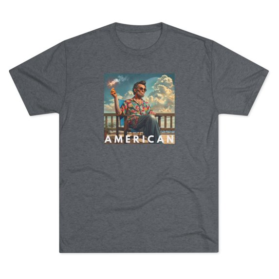 American Abe Unisex Tri-Blend Crew Tee