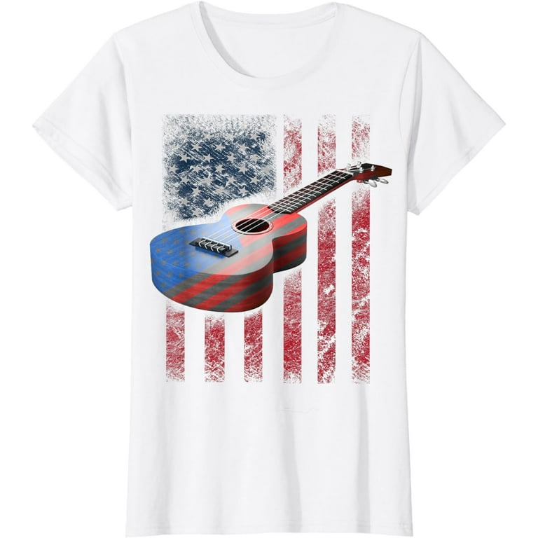 Vintage Electric Bass Guitar Usa American Flag T-Shirt Gift Vintage Electric Bass Guitar Usa American Flag T-Shirt Gift