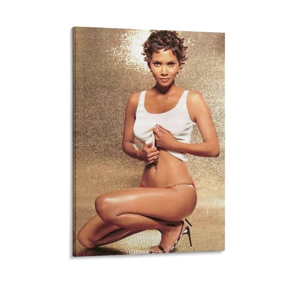 American Actress Halle Berry Sexy Poster Wall Art Poster Gifts Bedroom Prints Home Decor Hanging Picture Canvas Painting Posters 12x18inch(30x45cm)