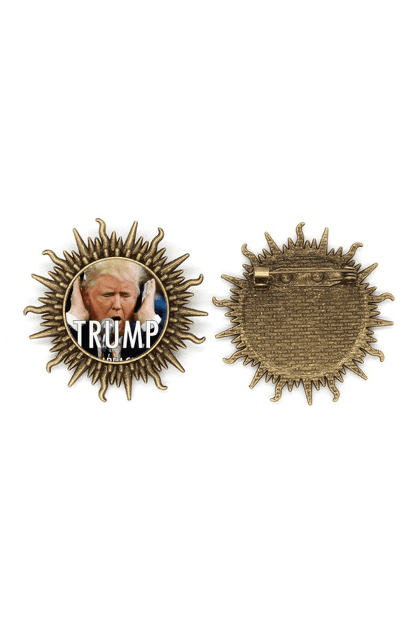 American Against Great Angry Image Metall Sonne Brosche Haken Pin