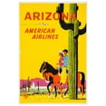 thumbnail image 1 of American Airlines - Arizona  - Vintage Airline Travel Poster (24x36Inches-Framed), 1 of 6