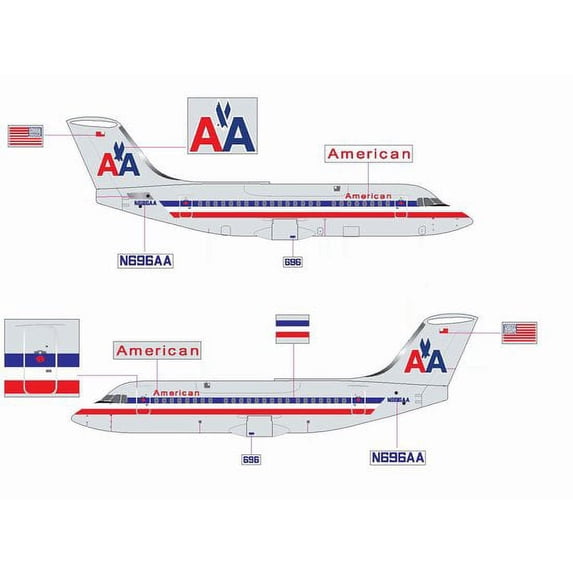 American Airlines BAe146-200 ~ N696AA (1:200)