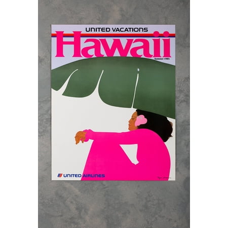 American Airlines Hawaii Poster, Vintage Travel Wall Art