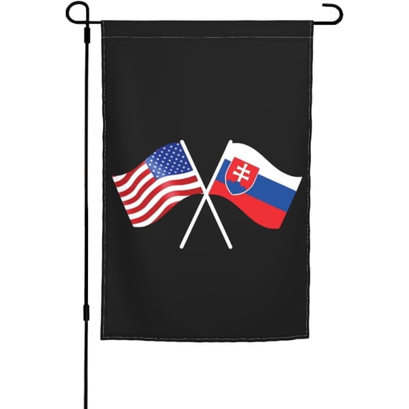 American And Slovakia Flag Garden Flag 12x18 in Outdoor Flag