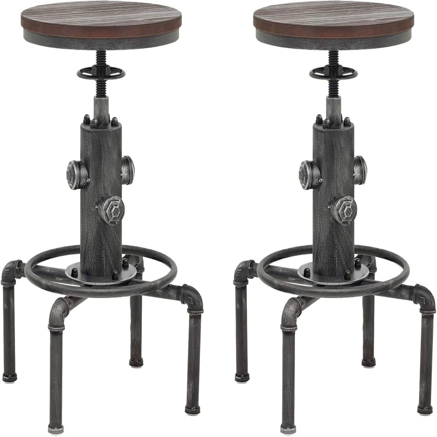 American Antique Steampunk Deco Vintage Industrial Bar Stool Retro ...