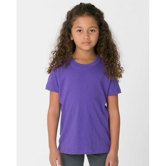 American Apparel Toddler Fine Jersey Short-Sleeve T-Shirt - PURPLE - 2T