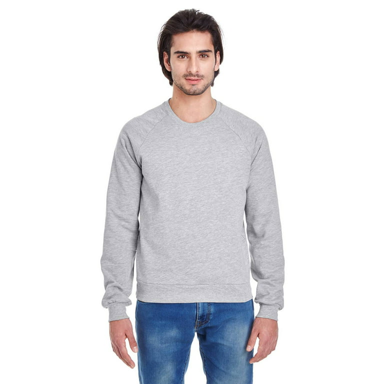 American Apparel 5454 Pullover Sweatshirt Unisex Adult California Fleece  Raglan
