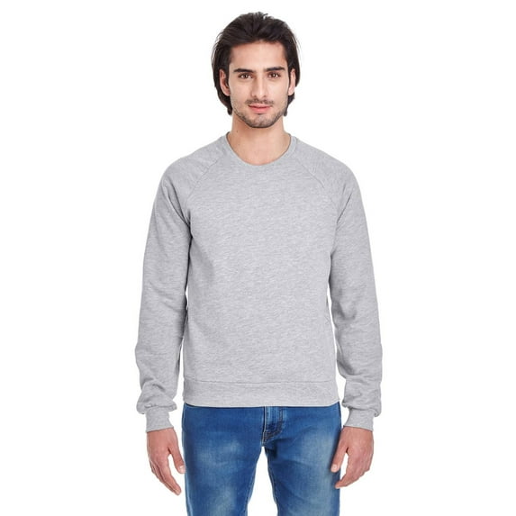 American Apparel 5454 Pullover Sweatshirt Unisex Adult California Fleece Raglan