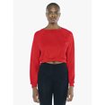 thumbnail image 1 of American Apparel Women's Flex Fleece Raglan Cropped Sweatshirt - RED - L, 1 of 2